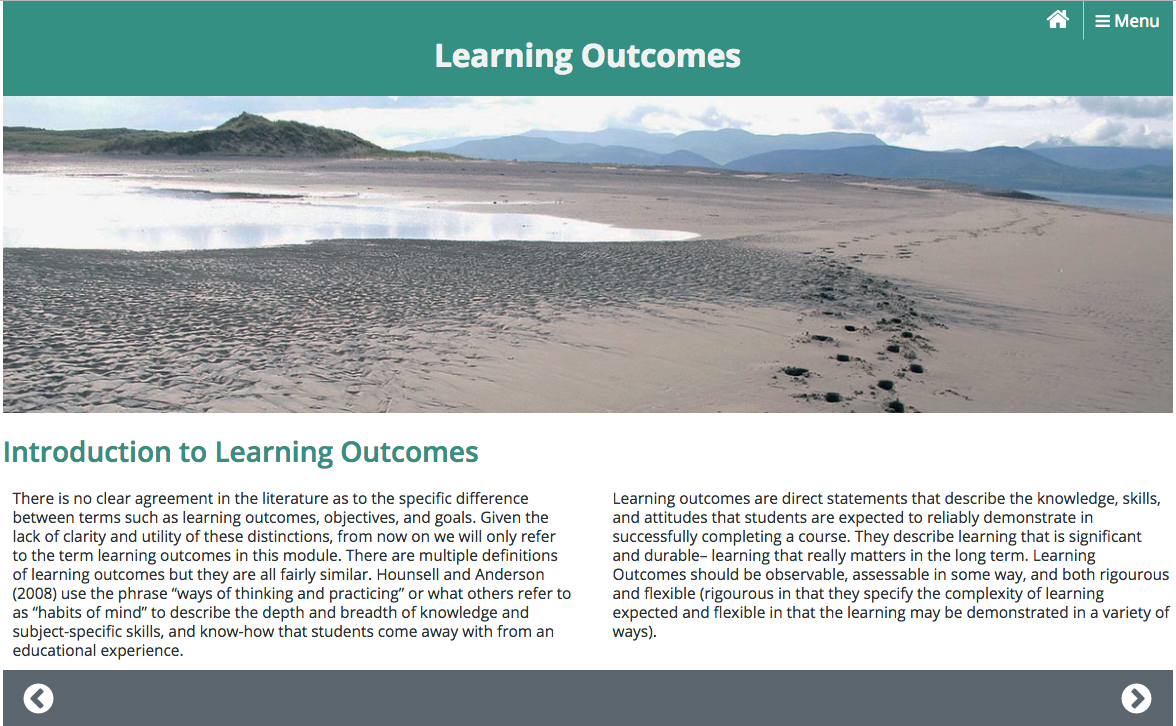 Learning Outcomes Module