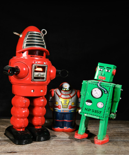 Vintage toy robots