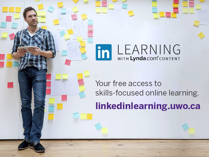 LinkedIn Learning with Lynda.com Content. Your free access to skills-focused online learning. linkedinlearning.uwo.ca