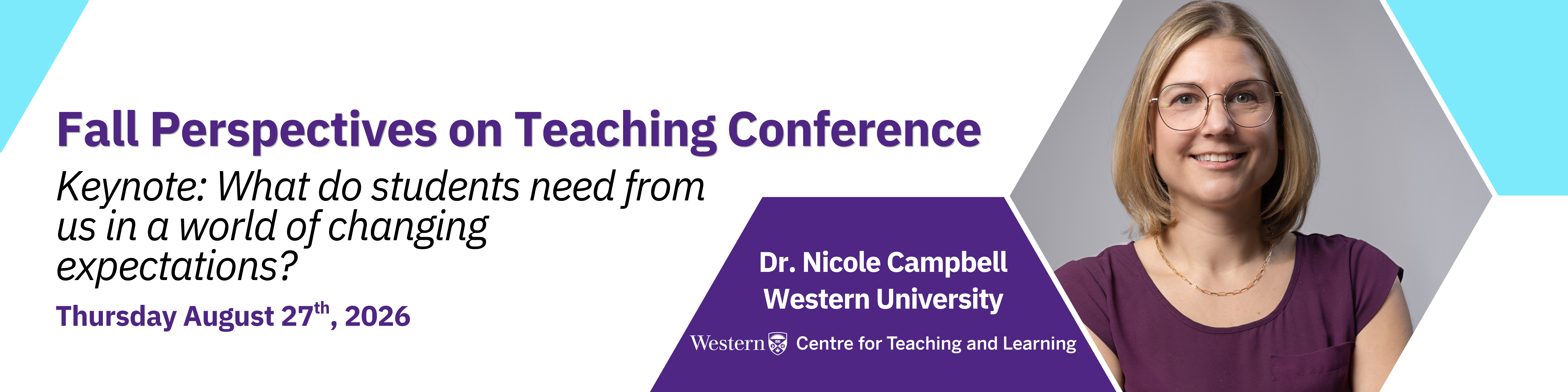 Fall Perspectives 2026 Banner with keynote title: What do students need from us in a world of changing expecations?
